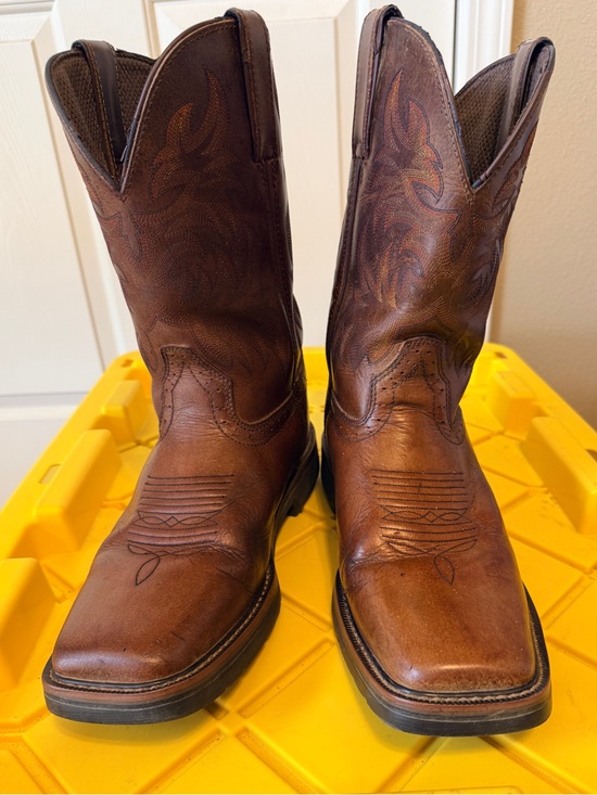 Justin Boots Other - Justin Boots Driller Tan Waterproof Leather Work Boots Square Toe Mens size 12